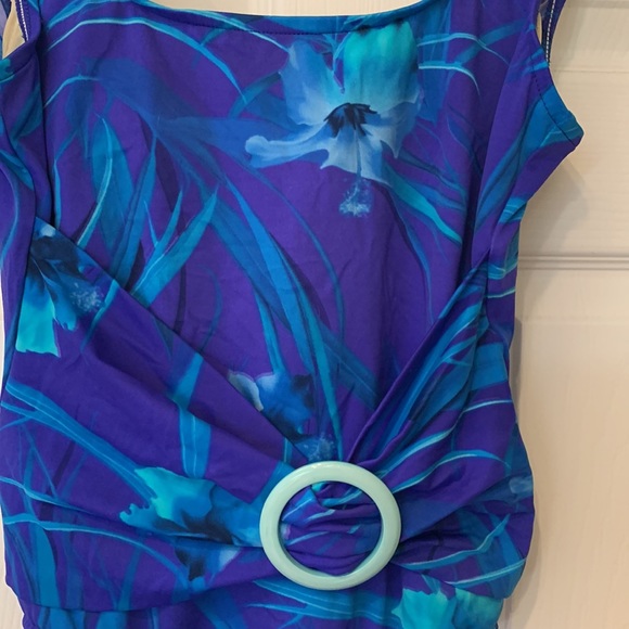 Mainstream size 14 one piece blue and turquoise swimsuit - Picture 2 of 3